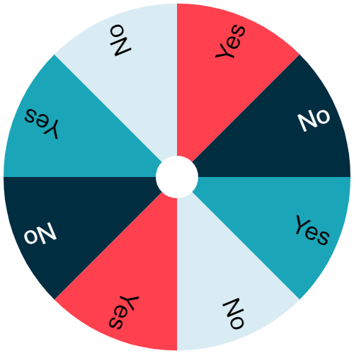 Simple Yes/no Wheel  Spin the Wheel - Random Picker